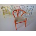 Wishbone Chair - Orange with Natural Seat