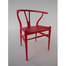 Wishbone Chair - Red with Red Seat