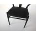 Wishbone Chair - Black with Black Microsuede Seat