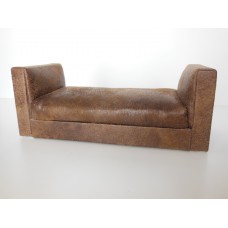 Preston Two Arm Chaise in Vintage Brown