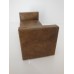 Preston Two Arm Chaise in Vintage Brown