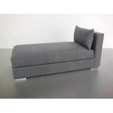 Preston One Arm Chaise in Gray