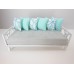 Cortez Daybed with White Frame and Gray Mattress