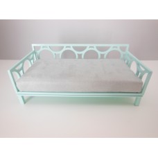 Cortez Daybed with Light Blue Frame and Gray Mattress