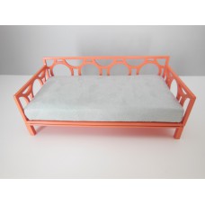 Cortez Daybed with Coral Frame and Gray Mattress