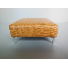 Ottoman in Ochre Croc Leather