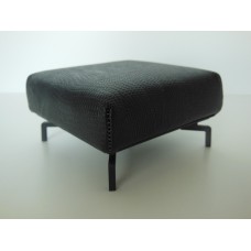 Lusso Ottoman in Black Croc