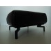 Lusso Ottoman in Black Croc