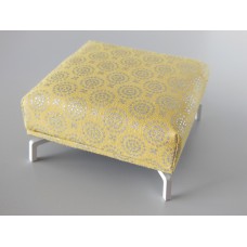 Lusso Ottoman in Yellow Metallic