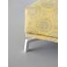 Lusso Ottoman in Yellow Metallic