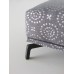 Lusso Ottoman in Gray Metallic