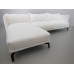 Lusso Sectional in White Micro Suede