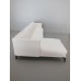 Lusso Sectional in White Micro Suede