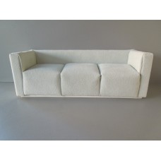 White Microsuede Metro 2 Sofa