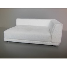 Uno Sofa in White Microsuede