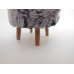 Gray Faux Fur Stool