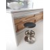 Stainless Steel Stool with Black Seat