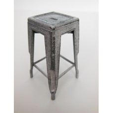 Tolix Stool in Vintage Silver