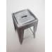 Tolix Stool in Vintage Silver