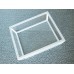 Parsons Coffee Table with Glass Top and White Base