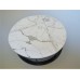 Marble Spoke Drum Table Marble/Black