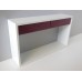 Emerson Console Table with White Base and Purple Heart Drawers