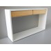 Emerson Console Table with White Base and Cypress Drawers