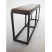 Industrial Console Table - Black Base with Rusted Top