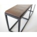 Industrial Console Table - Black Base with Rusted Top