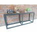 Industrial Console Table - Black Base with Rusted Top