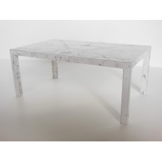 Faux Marble Parsons Dining Table