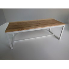 Parsons Dining Table - White Base with Cypress Top