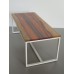 Parsons Dining Table - White Base with Cocobolo Top