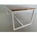 Parsons Dining Table - White Base with Walnut Top