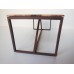 Strut Dining Table with Rust Base and Hickory Top