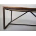 Strut Dining Table with Rust Base and Hickory Top