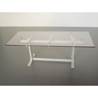 Trellis Dining Table in White