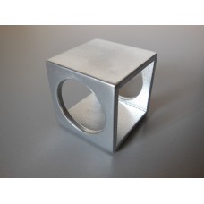 Spatial Side Table in Silver Metallic