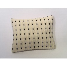 Cream Black Dash Large Rectangle Pillow