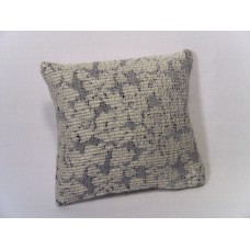 Cream / Blue Large Square Pillow