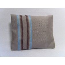 Banded Taupe Medium Rectangle Pillow