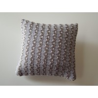 Gold / Lavender Textured Medium Square Pillow