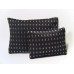 Charcoal Silver Dash Small Rectangle Pillow