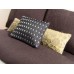 Charcoal Silver Dash Small Rectangle Pillow
