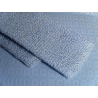 Basketweave Blue Throw