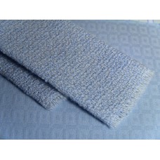 Basketweave Blue Throw