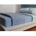 Basketweave Blue Throw