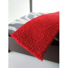 Basketweave Red Throw