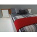 Gray / White / Red Striped Duvet