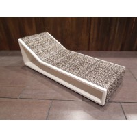 Aero Chaise - Stone on White Base